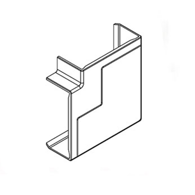 ANGLE PLAT K45 85X55 BLANC